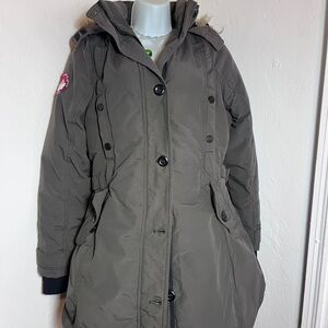 Canada Weathergear Womens Medium Dark Grey Parka Jacket